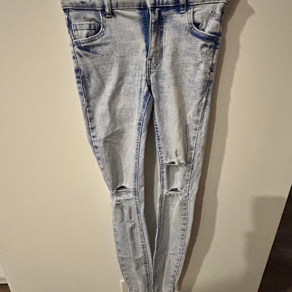 Y2k Profile Distressed Light Wash Skinny Jeans Juniors Size 3